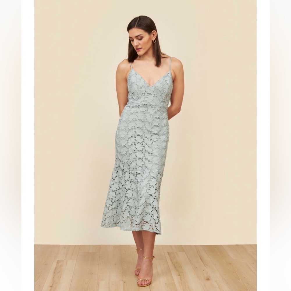 Park & Fifth Sage Lace Galiano Dress